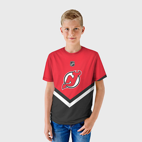 Детская футболка NHL: New Jersey Devils / 3D-принт – фото 3