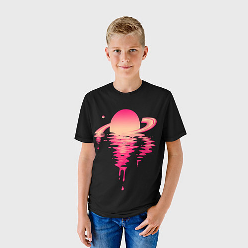 Детская футболка Отражение Сатурна / 3D-принт – фото 3