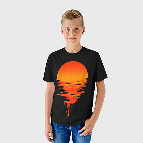 Детская футболка Отражение Солнца / 3D-принт – фото 3