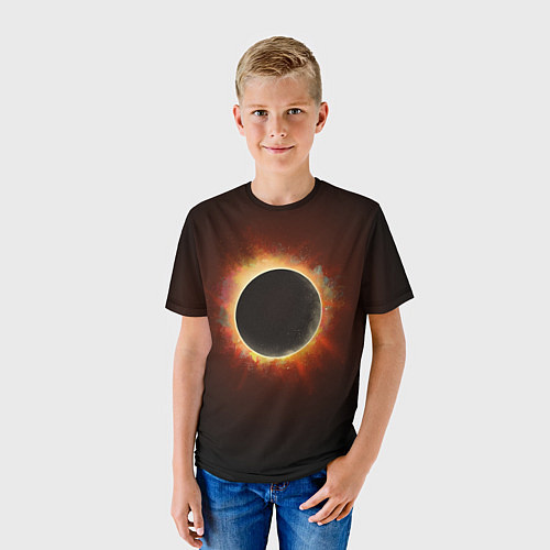 Детская футболка Солнечное затмение / 3D-принт – фото 3