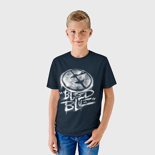 Детская футболка Bleed Blue / 3D-принт – фото 3