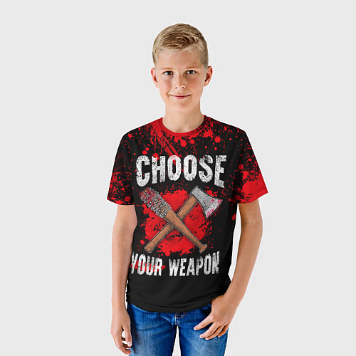 Детская футболка Choose Your Weapon / 3D-принт – фото 3