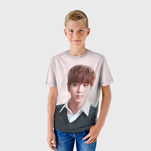 Детская футболка Kim SeokJin / 3D-принт – фото 3