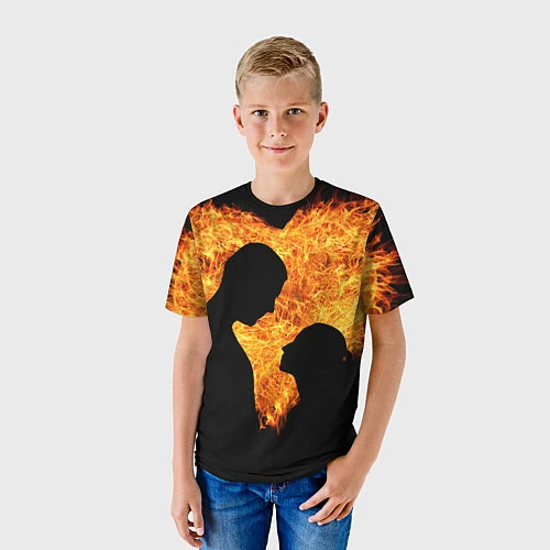 Детская футболка Огненная любовь / 3D-принт – фото 3