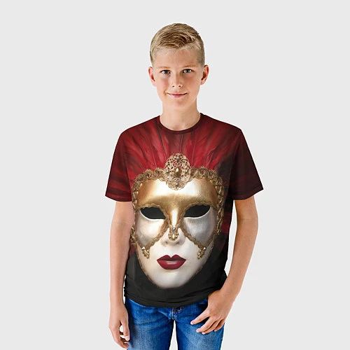 Детская футболка Венецианская маска / 3D-принт – фото 3