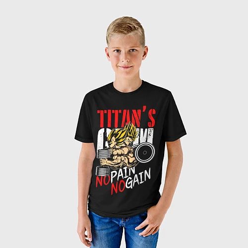 Детская футболка Titans Gym / 3D-принт – фото 3