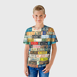 Футболка детская Автомобильные номера мира, цвет: 3D-принт — фото 2