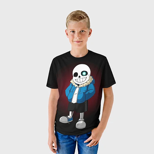 Детская футболка Sans / 3D-принт – фото 3