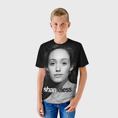 Детская футболка Shameless: Black & White / 3D-принт – фото 3