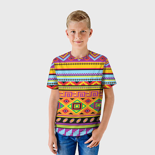 Детская футболка Этнический орнамент / 3D-принт – фото 3