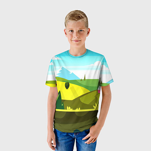 Детская футболка Летние поля / 3D-принт – фото 3