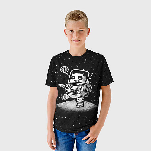 Детская футболка Панда лунатик / 3D-принт – фото 3