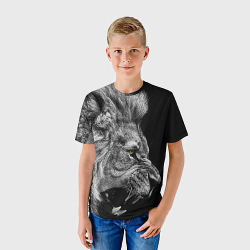 Детская футболка Оскал льва / 3D-принт – фото 3