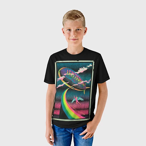 Детская футболка Led Zeppelin: Colour Fly / 3D-принт – фото 3