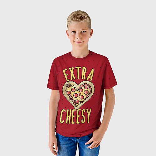 Детская футболка Extra Cheesy / 3D-принт – фото 3
