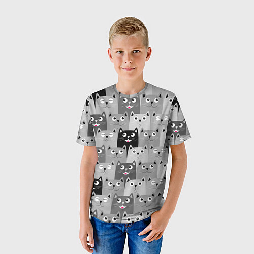 Детская футболка Котейки / 3D-принт – фото 3