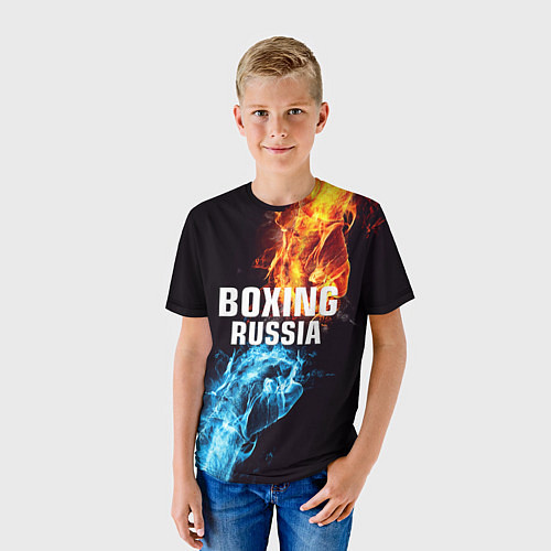Детская футболка Boxing Russia / 3D-принт – фото 3