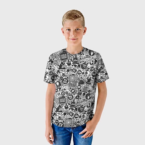 Детская футболка Стикербомбинг / 3D-принт – фото 3