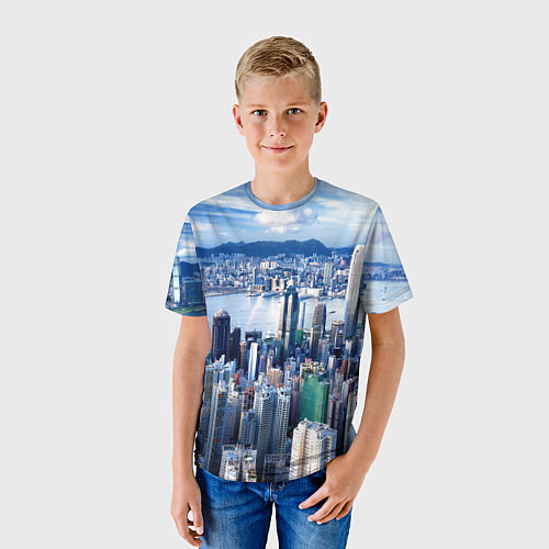 Детская футболка Гонконг - Китай / 3D-принт – фото 3