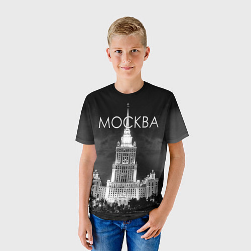 Детская футболка Москва, МГУ / 3D-принт – фото 3