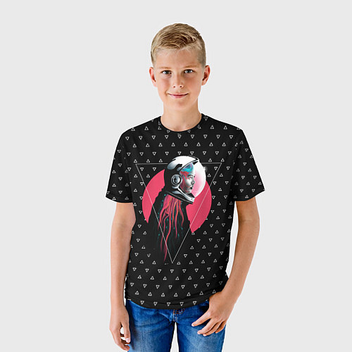 Детская футболка Космическая дама / 3D-принт – фото 3