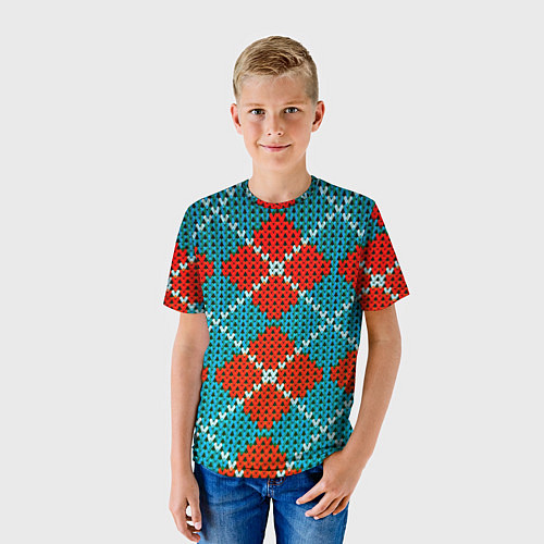 Детская футболка Knitting pattern / 3D-принт – фото 3