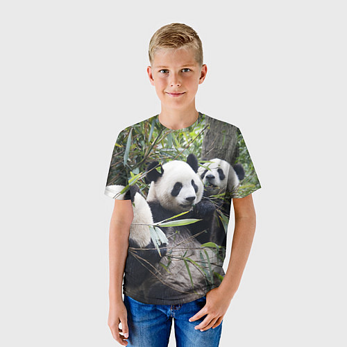 Детская футболка Семейка панд / 3D-принт – фото 3