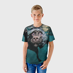 Футболка детская Пес дайвер, цвет: 3D-принт — фото 2