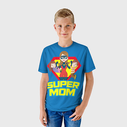 Детская футболка Супермама / 3D-принт – фото 3