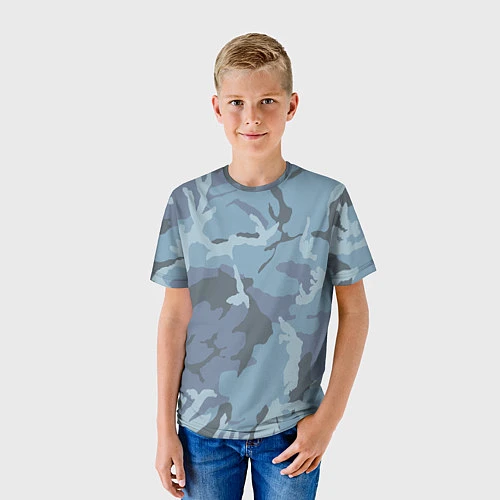Детская футболка Камуфляж: голубой/синий / 3D-принт – фото 3