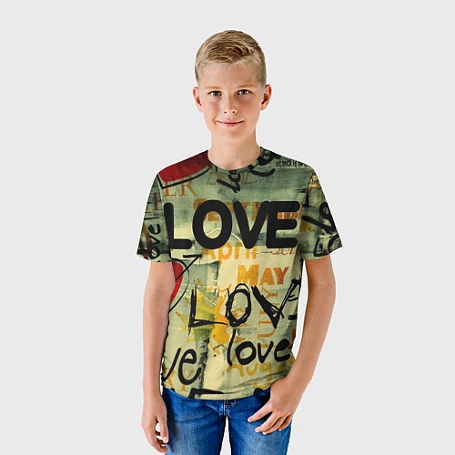 Детская футболка Love letter / 3D-принт – фото 3