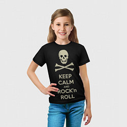 Футболка детская Keep Calm & Rock'n'Roll, цвет: 3D-принт — фото 2