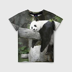 Футболка детская Большая уставшая панда, цвет: 3D-принт
