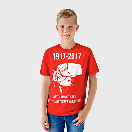 Детская футболка 100 лет революции / 3D-принт – фото 3