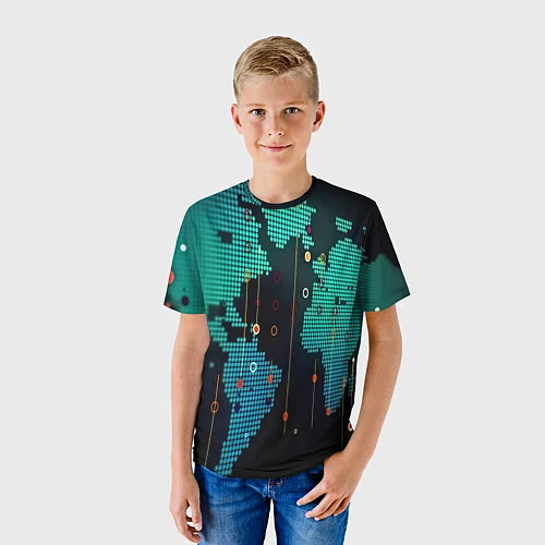 Детская футболка Digital world / 3D-принт – фото 3
