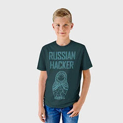Футболка детская Русский хакер, цвет: 3D-принт — фото 2