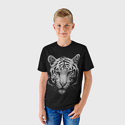 Футболка детская Серый тигр, цвет: 3D-принт — фото 2