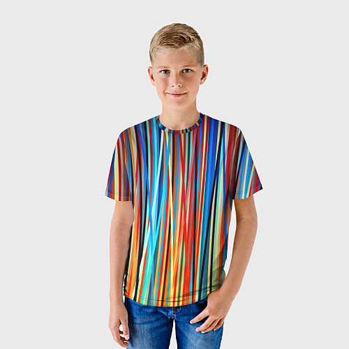 Детская футболка Colored stripes / 3D-принт – фото 3