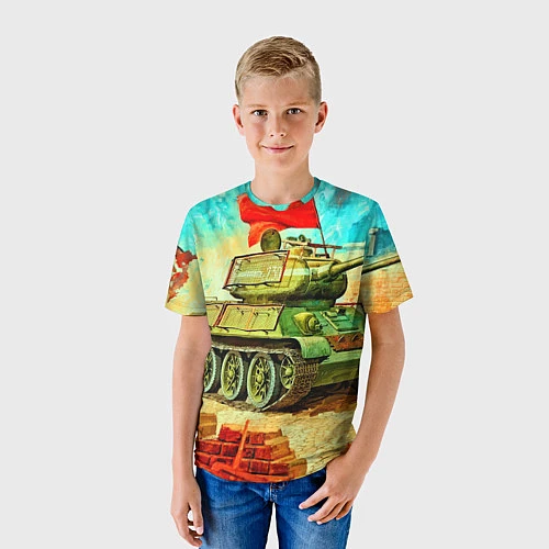 Детская футболка Танк / 3D-принт – фото 3