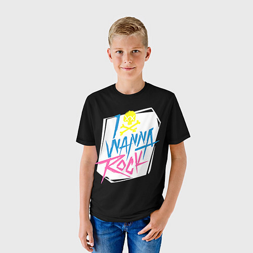 Детская футболка I Wanna Rock! / 3D-принт – фото 3