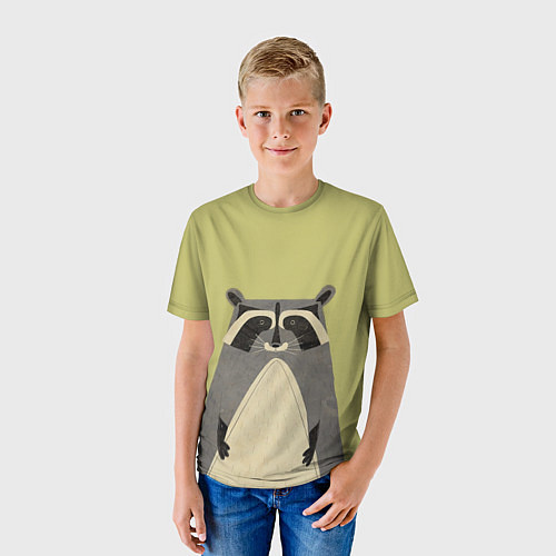 Детская футболка Дедушка енот / 3D-принт – фото 3