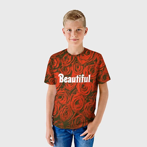 Детская футболка Beautiful Roses / 3D-принт – фото 3