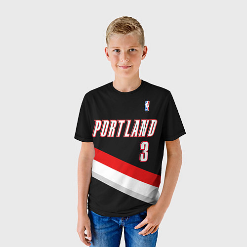 Детская футболка Portland Trail Blazers 3 / 3D-принт – фото 3