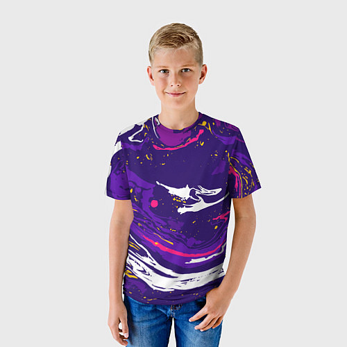 Детская футболка Фиолетовый акрил / 3D-принт – фото 3