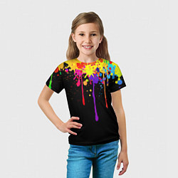 Футболка детская Краски, цвет: 3D-принт — фото 2