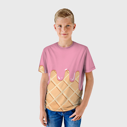 Детская футболка Я Клубничный Рожок / 3D-принт – фото 3