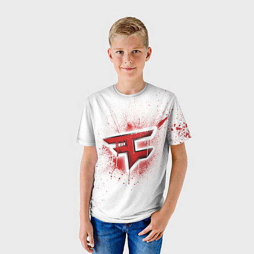 Детская футболка FaZe Clan: White collection / 3D-принт – фото 3