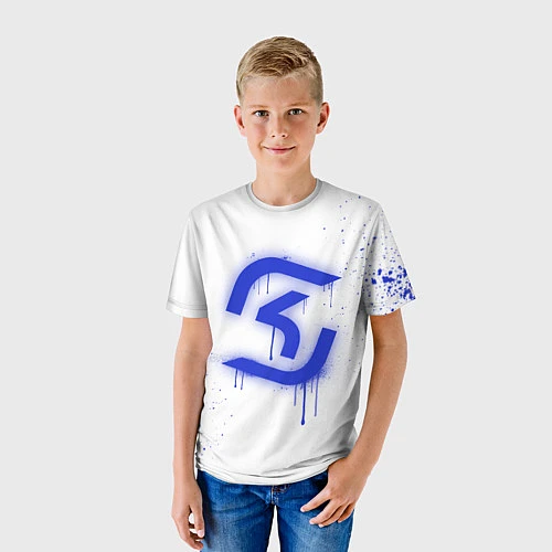 Детская футболка SK Gaming: White collection / 3D-принт – фото 3