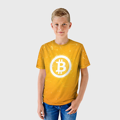 Детская футболка Bitcoin Orange / 3D-принт – фото 3