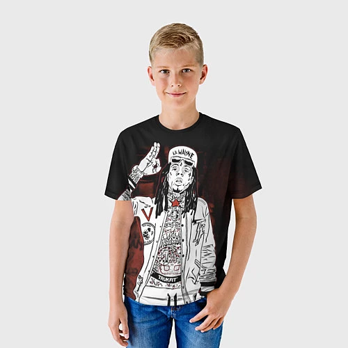 Детская футболка Lil Wayne: street style / 3D-принт – фото 3